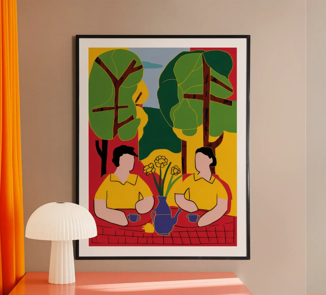 Yellow and Blue Friends poster by Pale Aura