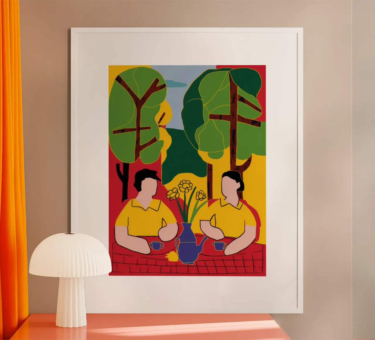 Yellow and Blue Friends poster by Pale Aura