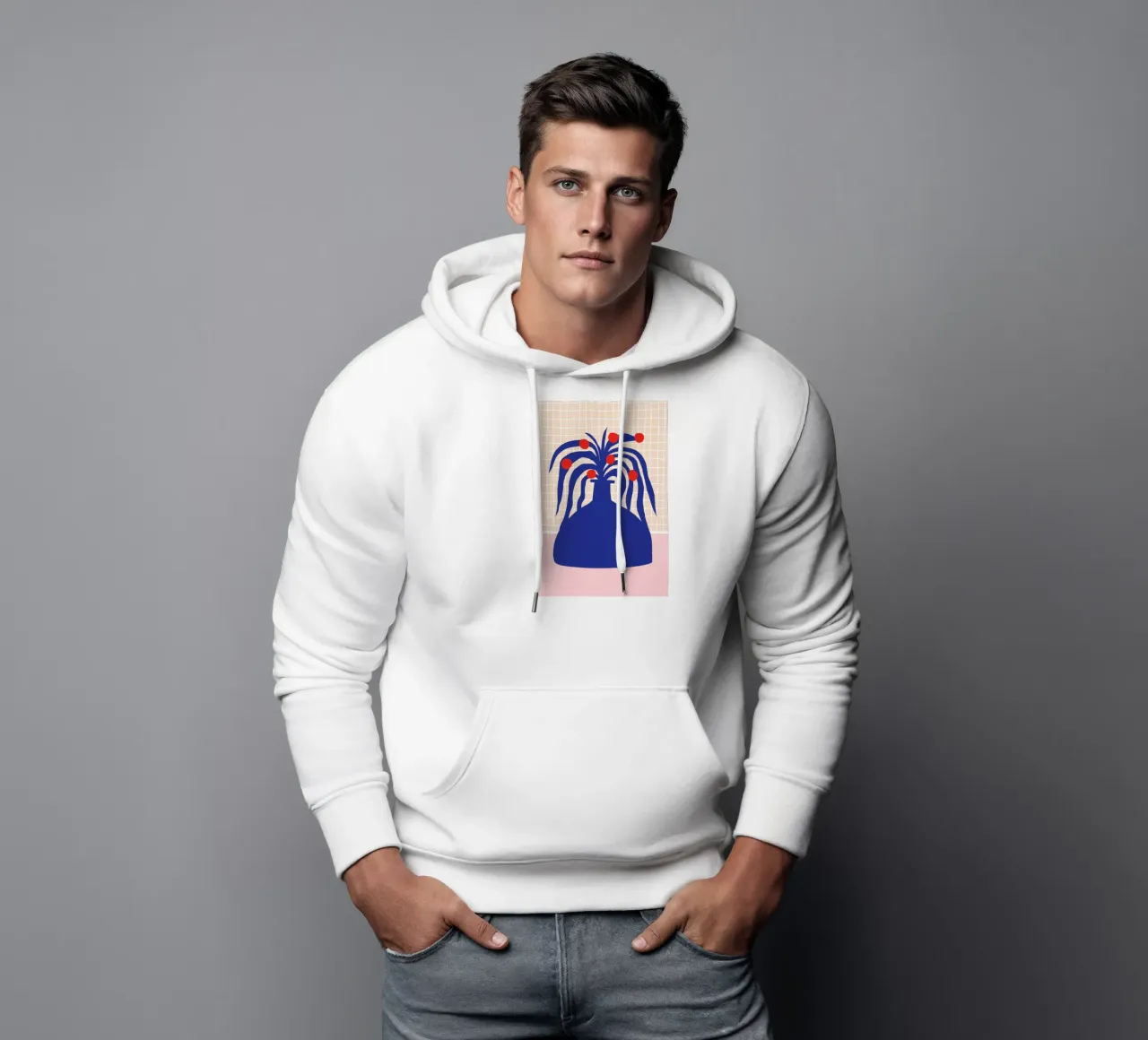 Vase and Checkers felpa con cappuccio da Pure