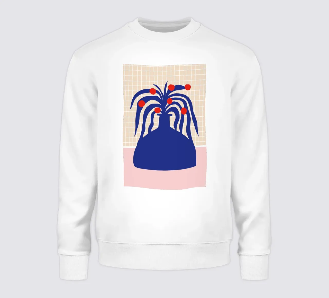 Vase and Checkers Sweatshirt von Pure