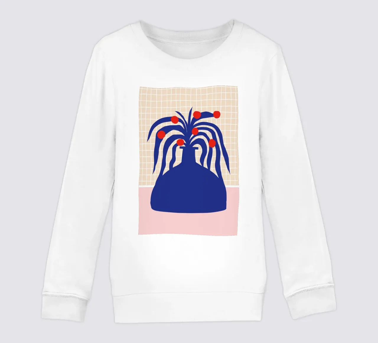 Vase and Checkers kids sweatshirt by Pure
