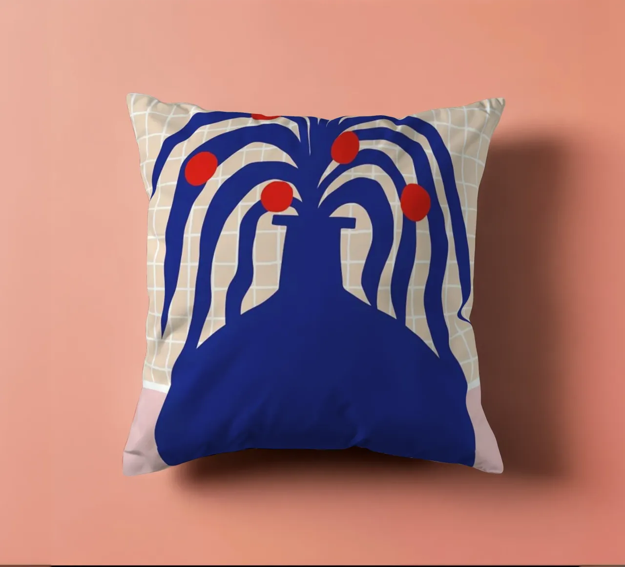 Vase and Checkers cuscino da Pure