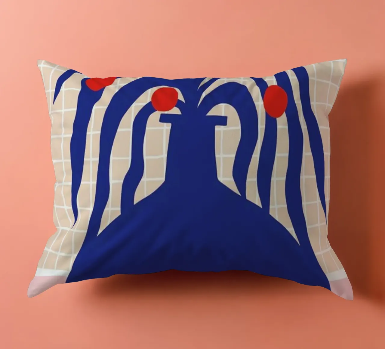 Vase and Checkers cuscino da Pure