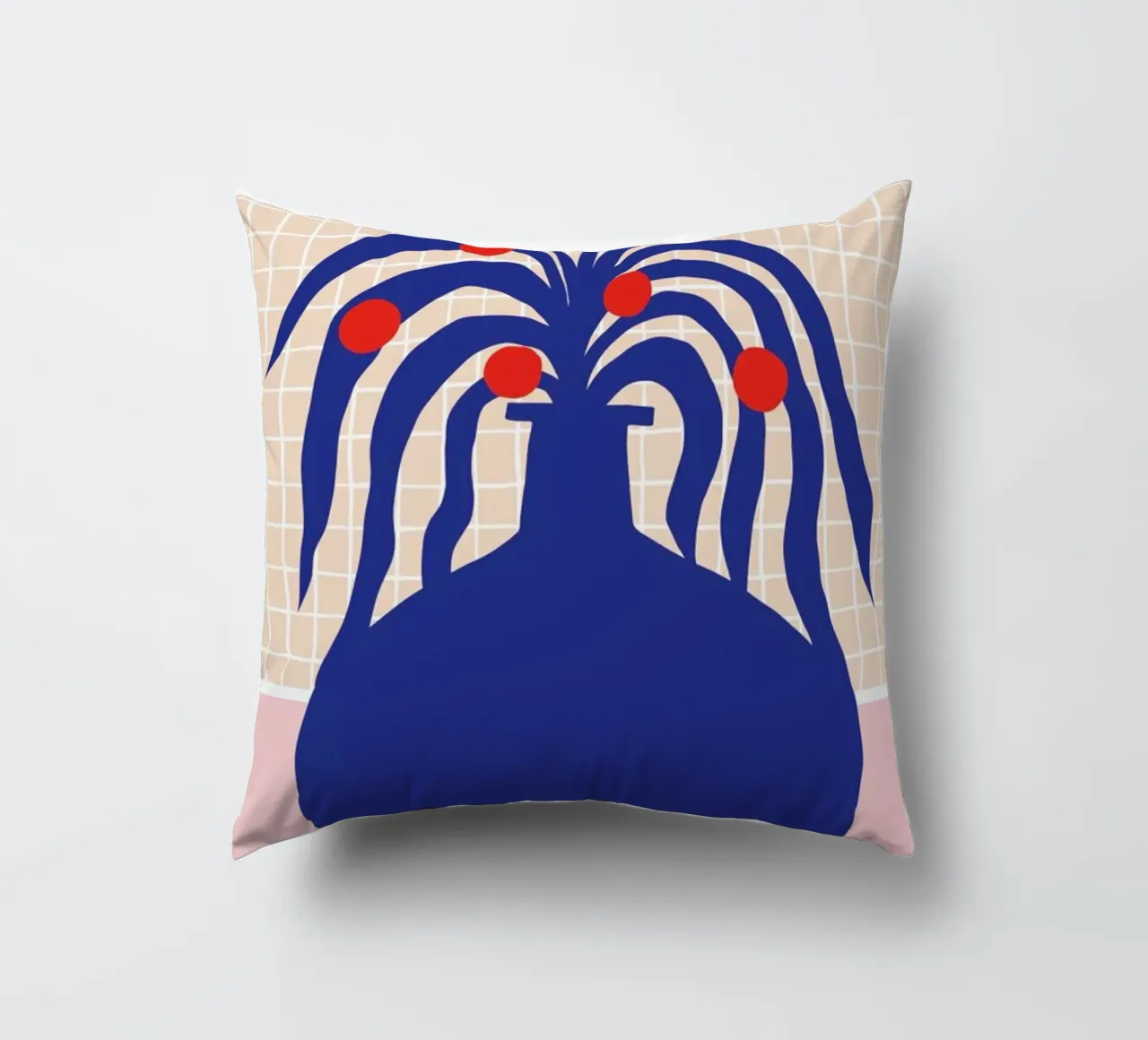 Vase and Checkers cuscino da Pure