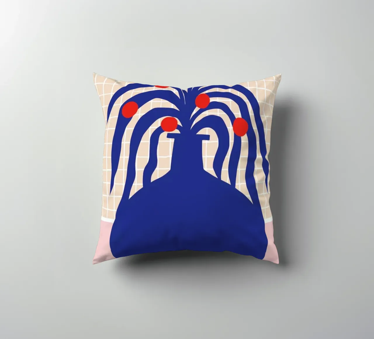 Vase and Checkers cuscino da Pure