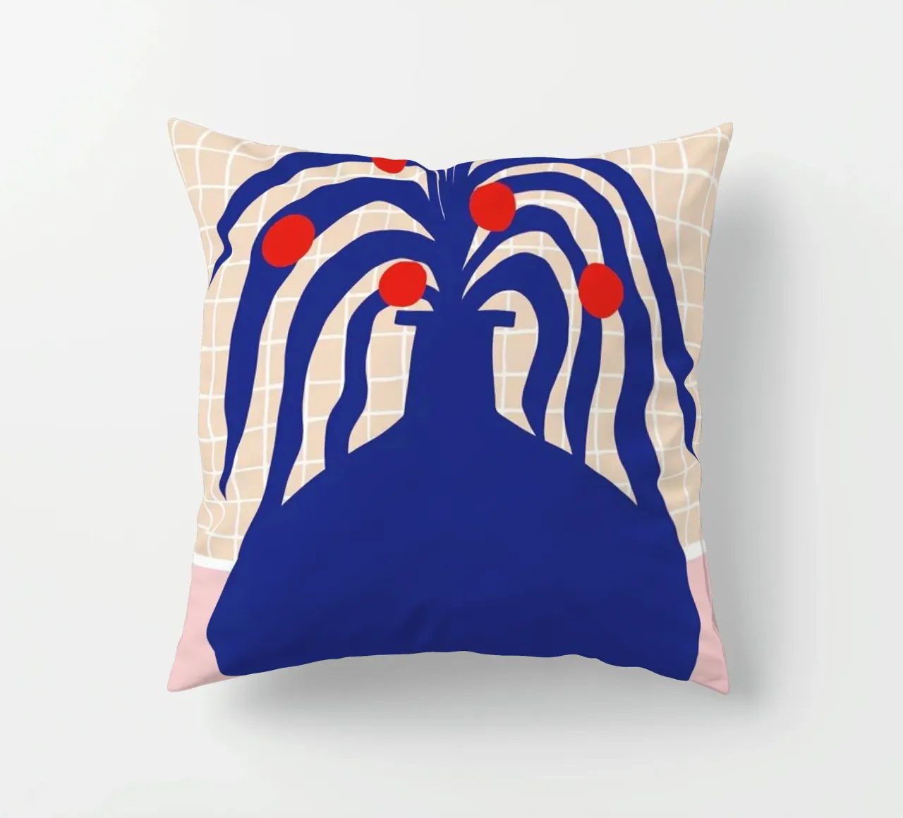 Vase and Checkers cuscino da Pure