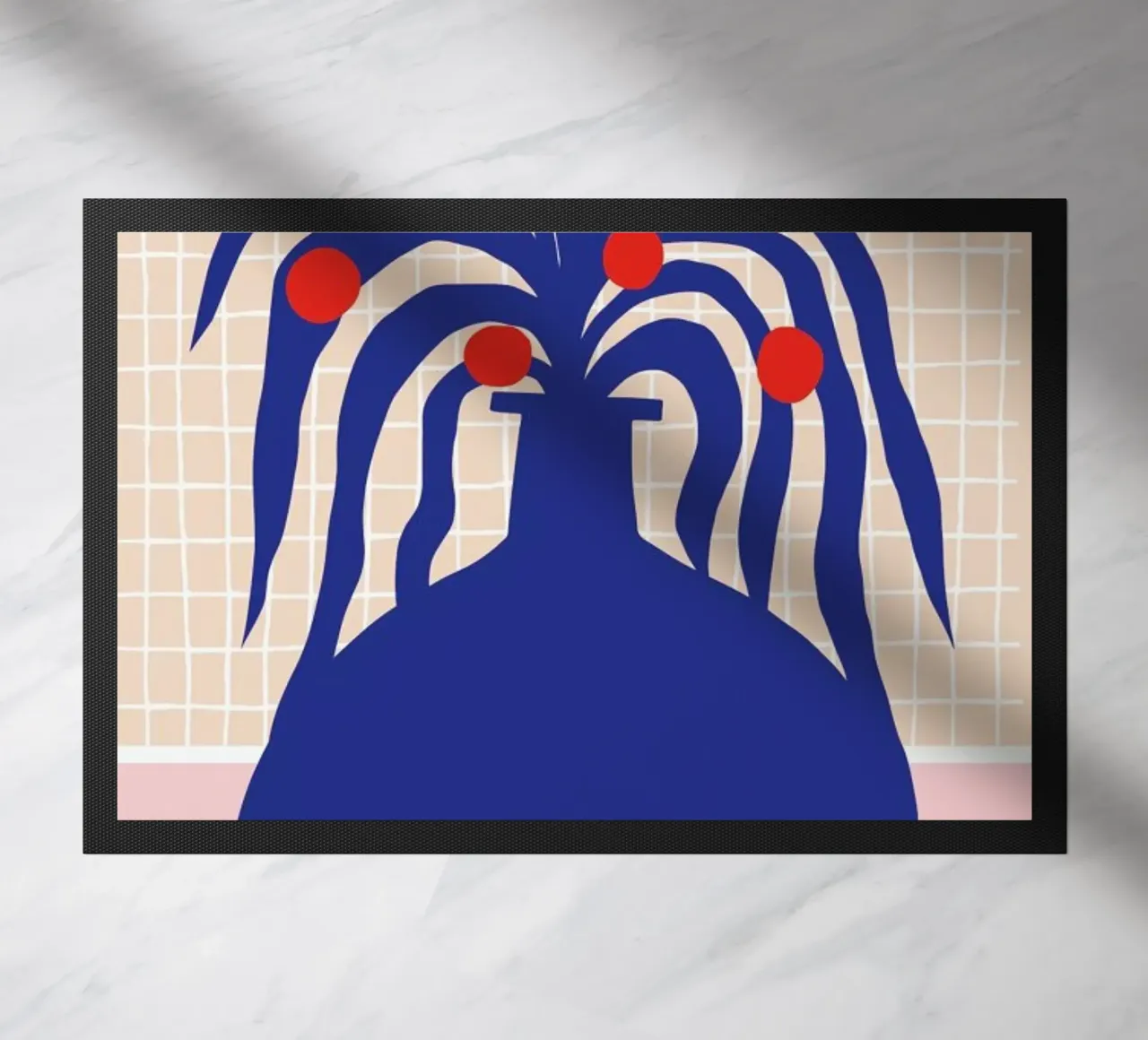 Vase and Checkers felpudo de Pure