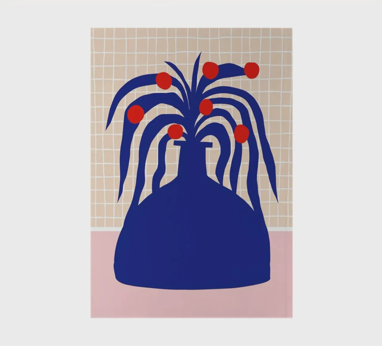 Vase and Checkers carnet de notes de Pure