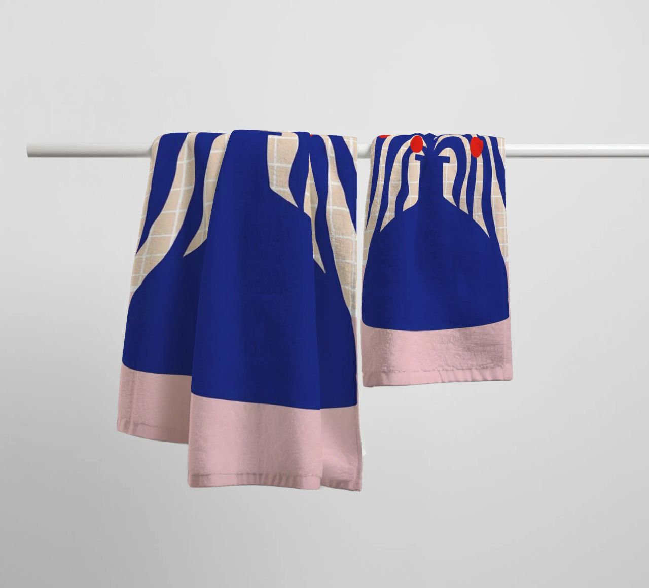 Vase and Checkers towel by Pure