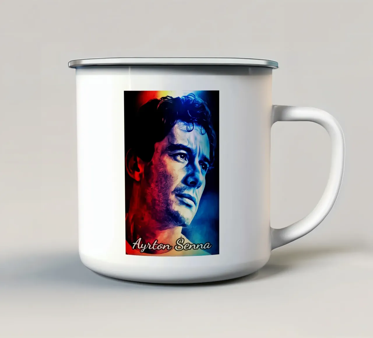 Ayrton Senna F1 tazza in smalto da Lembayung art