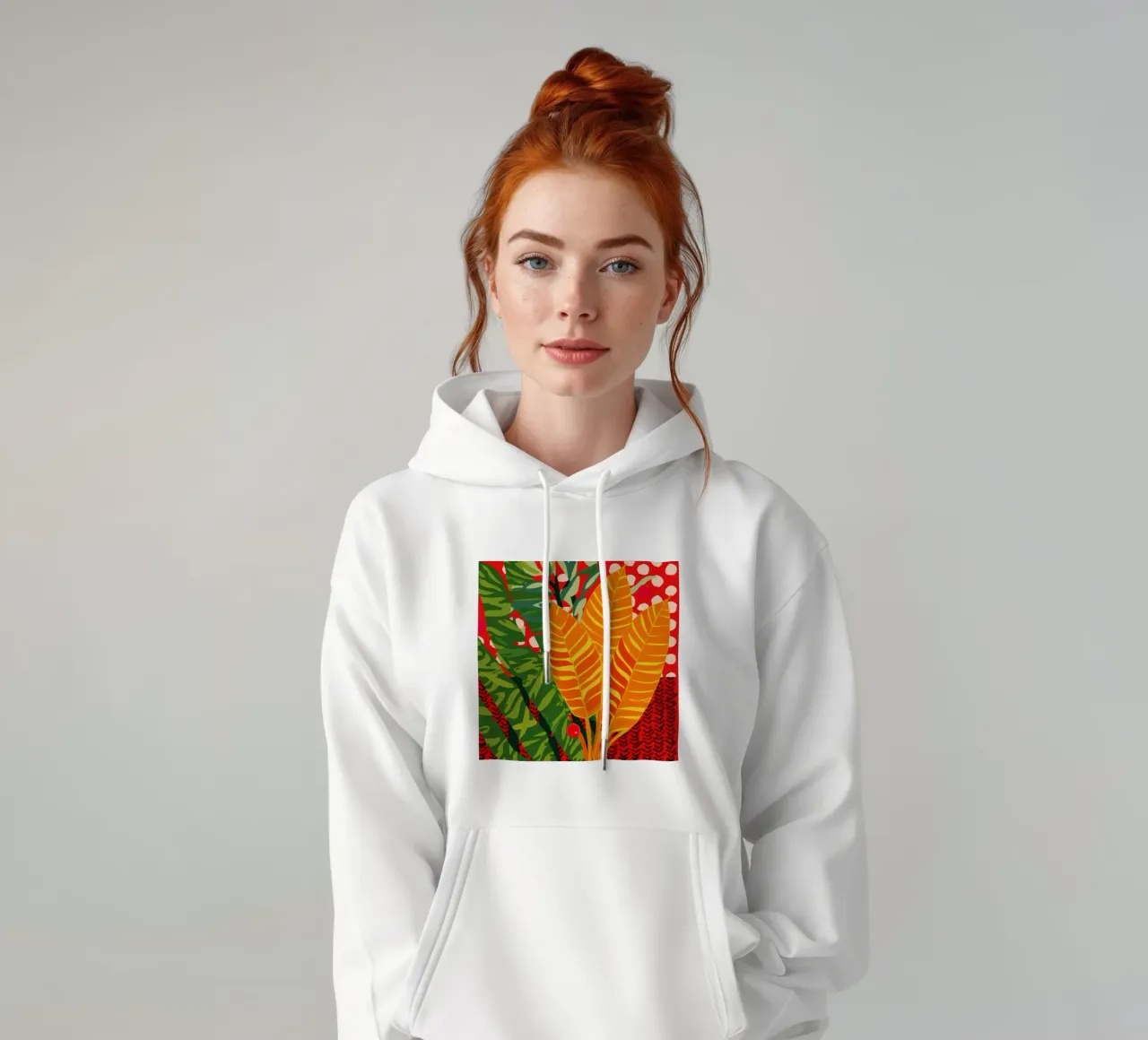 Fiamma cremisi tropicale felpa con cappuccio da Arcane Lines
