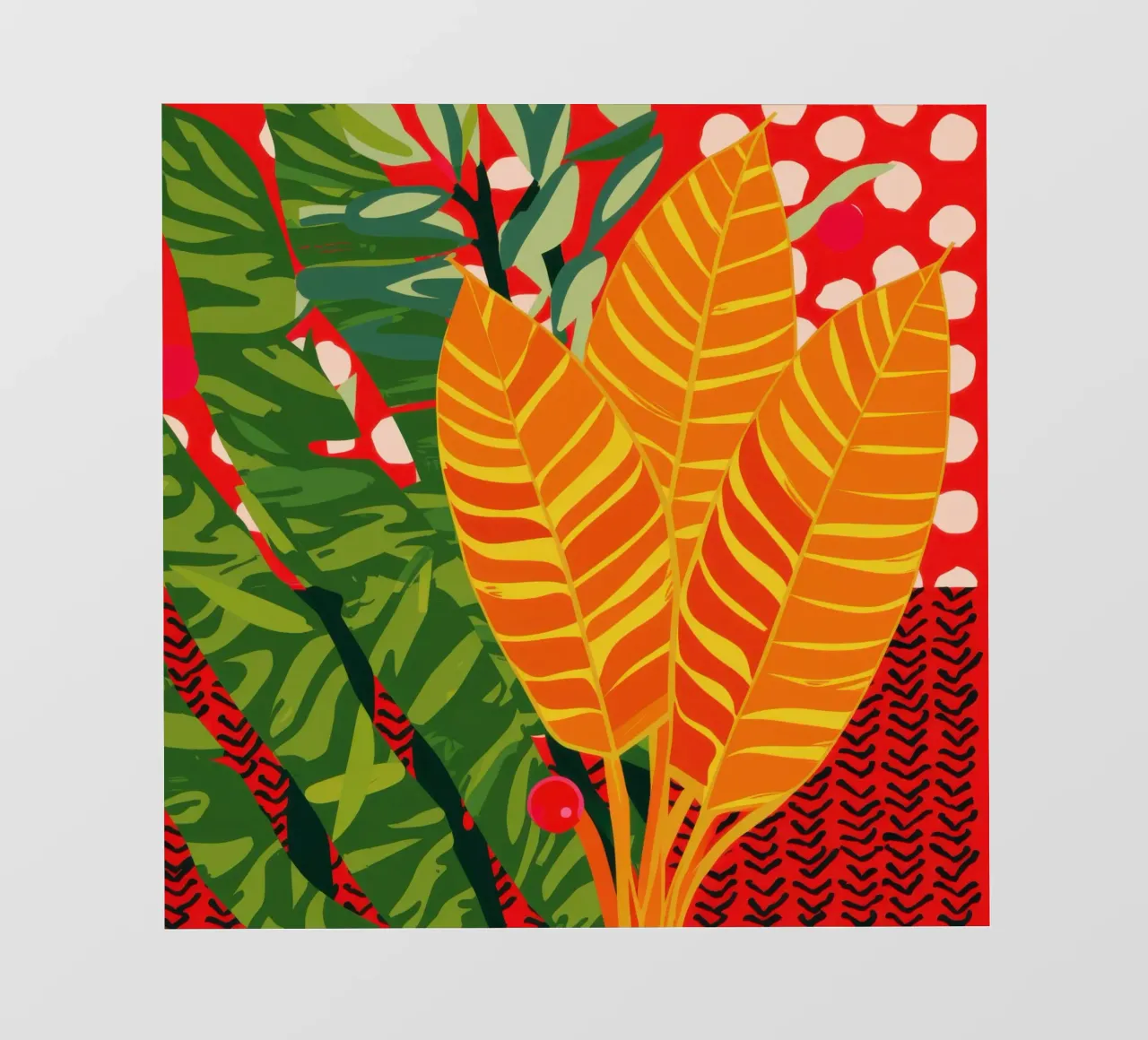 Fiamma cremisi tropicale pellicola backlit da Arcane Lines