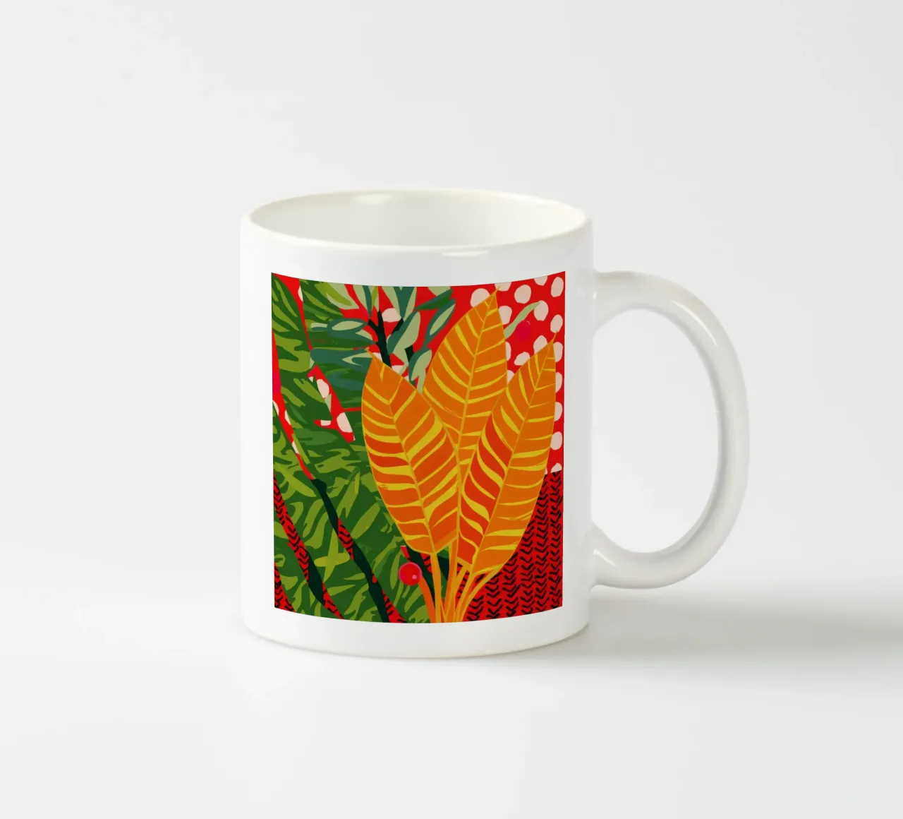 Fiamma cremisi tropicale tazza in ceramica da Arcane Lines