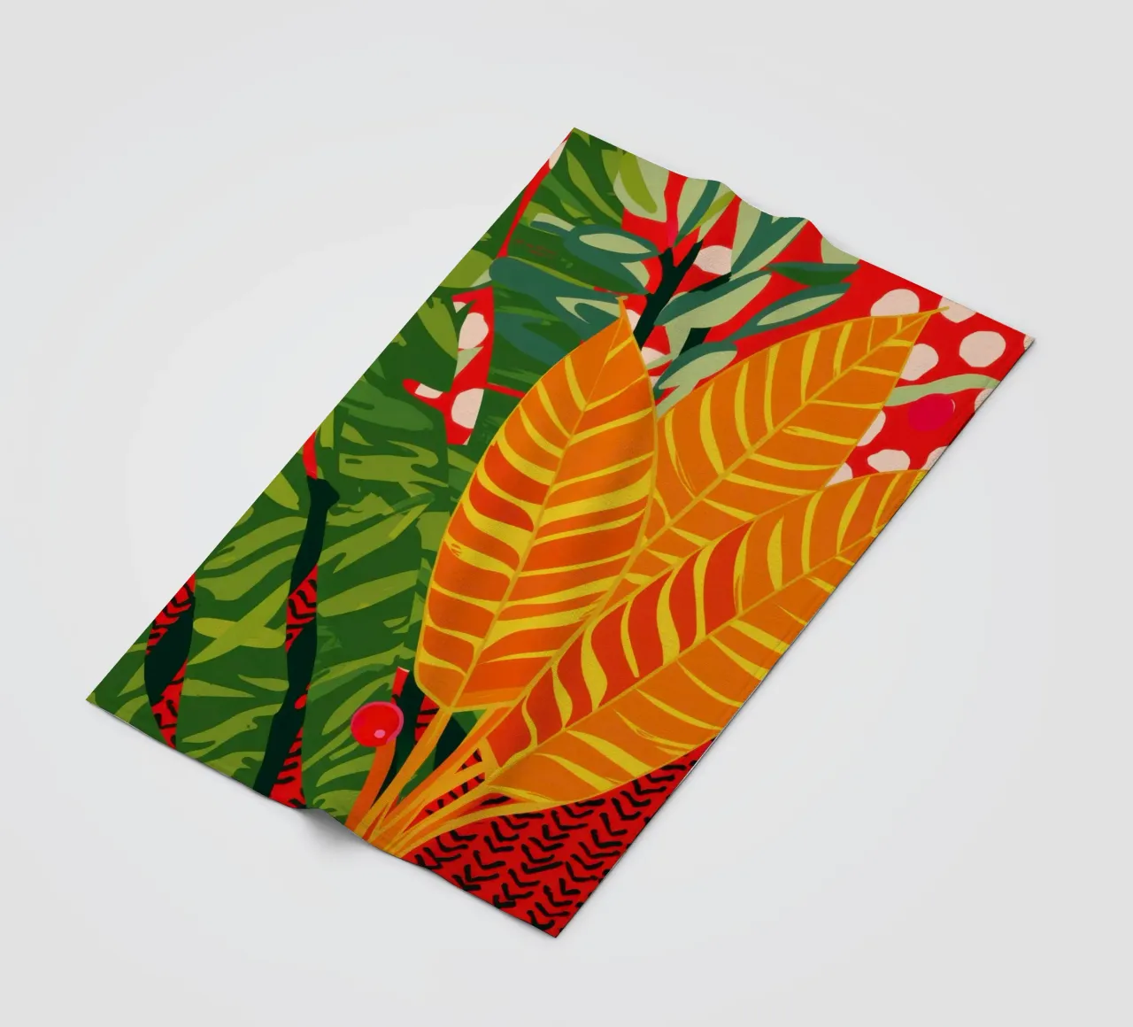 Fiamma cremisi tropicale coperta in pile da Arcane Lines