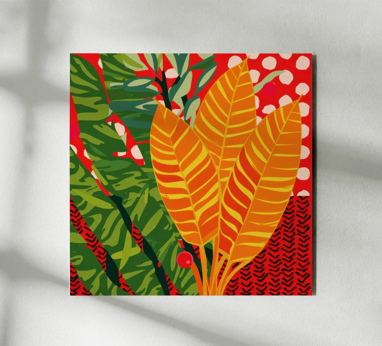 Fiamma cremisi tropicale alluminio dibond da Arcane Lines