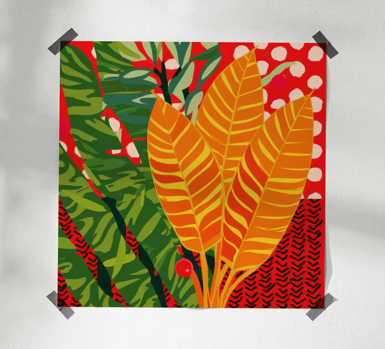 Fiamma cremisi tropicale carta hahnemühle da Arcane Lines