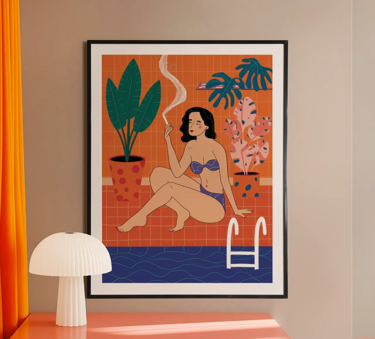 Sommerliche Ruhe am Pool Poster von Marigold Tiga