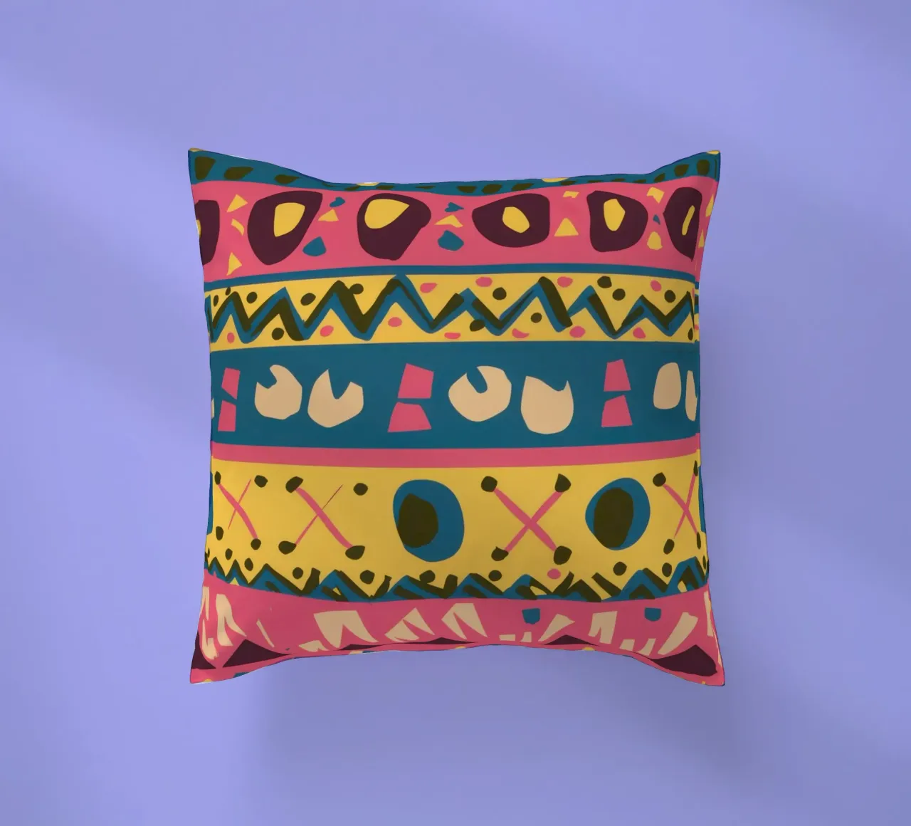 Bohemian Pattern Rhythm decorative cushion by Arcane Lines