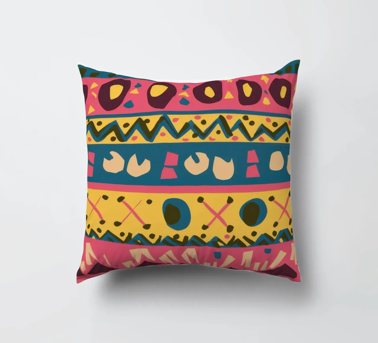 Bohemian Pattern Rhythm decorative cushion by Arcane Lines