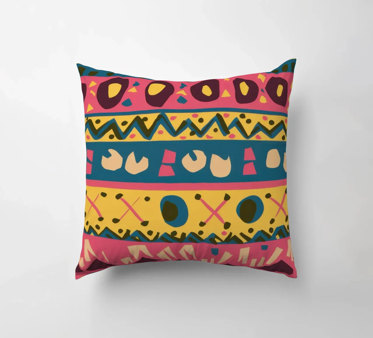 Bohemian Pattern Rhythm decorative cushion by Arcane Lines