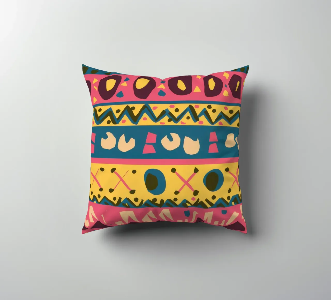Bohemian Pattern Rhythm decorative cushion by Arcane Lines