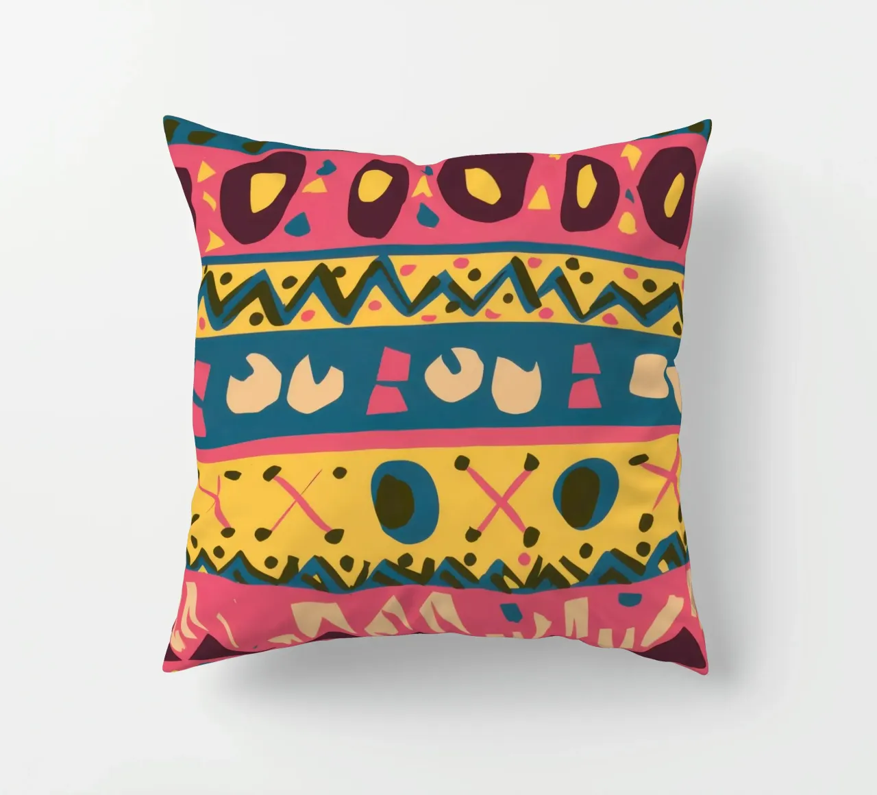 Bohemian Pattern Rhythm decorative cushion by Arcane Lines