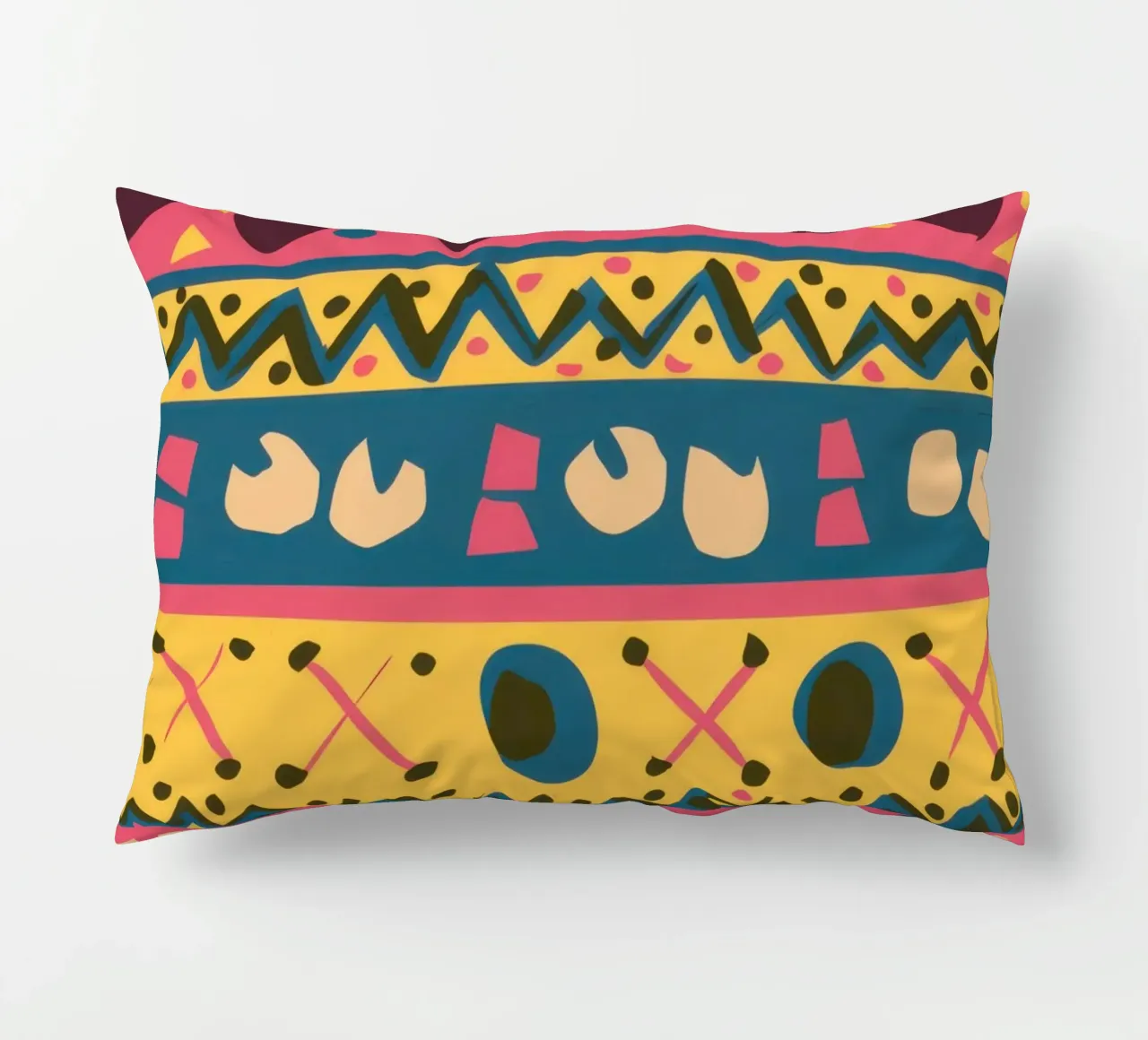 Bohemian Pattern Rhythm decorative cushion by Arcane Lines