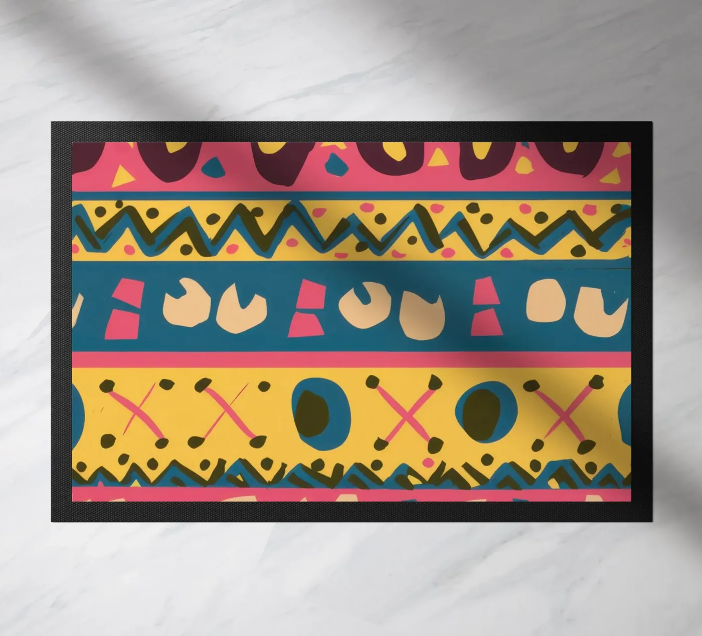 Bohemian Pattern Rhythm doormat by Arcane Lines