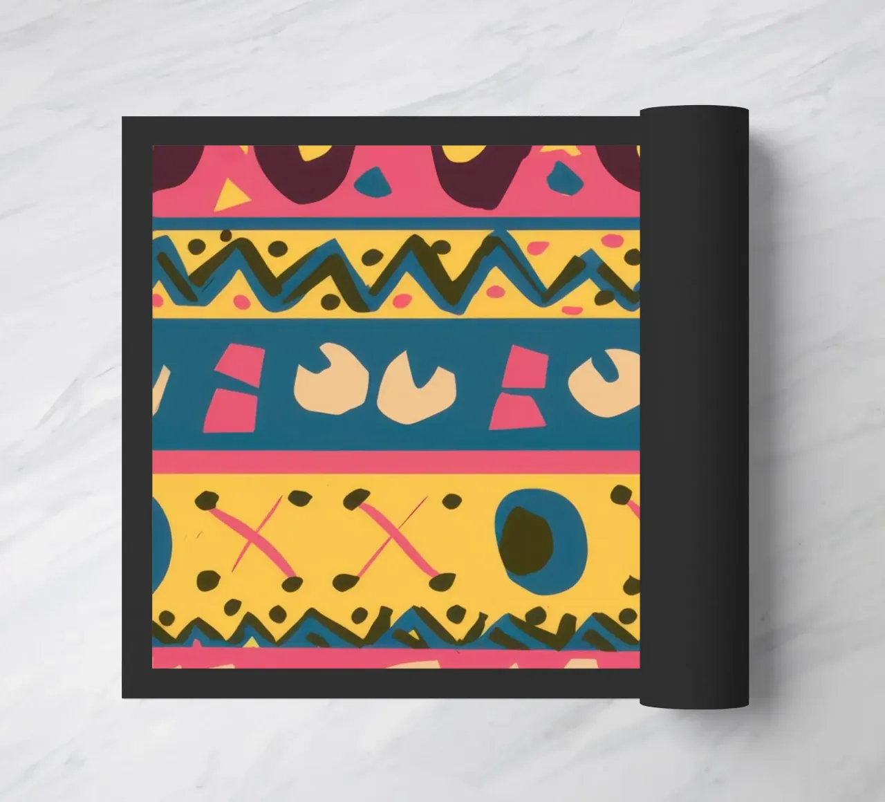 Bohemian Pattern Rhythm doormat by Arcane Lines