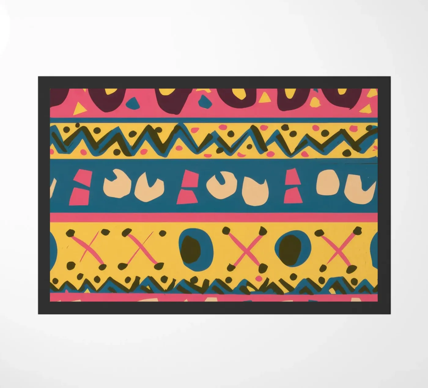 Bohemian Pattern Rhythm doormat by Arcane Lines