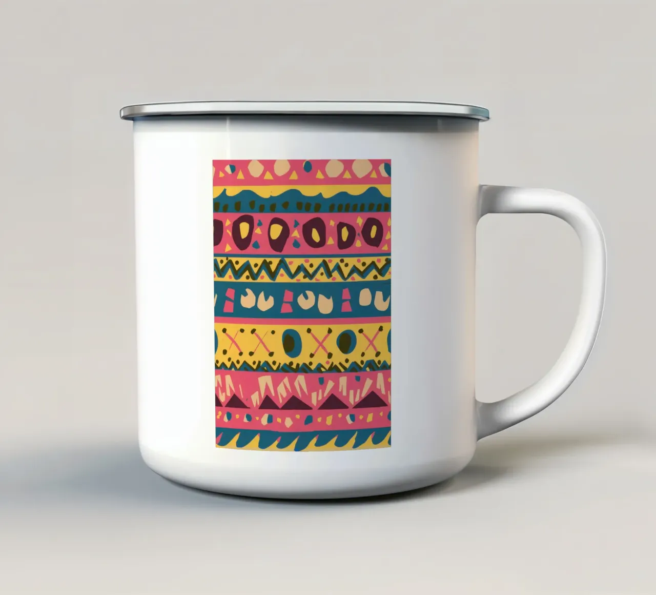 Ritmo boemo tazza in smalto da Arcane Lines