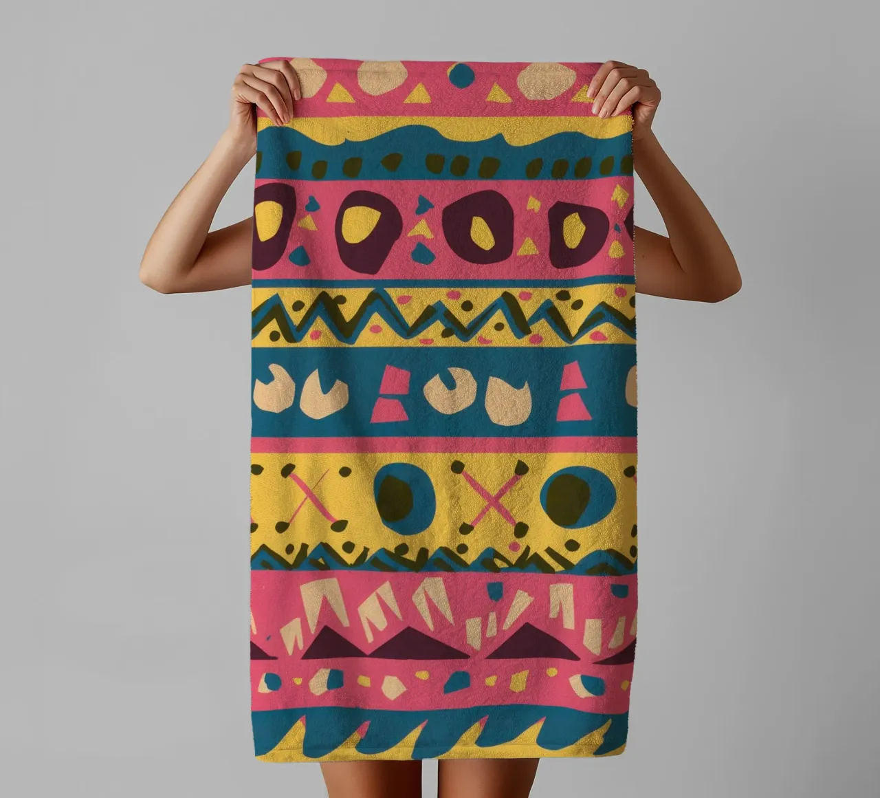 Bohemian Pattern Rhythm towel by Arcane Lines