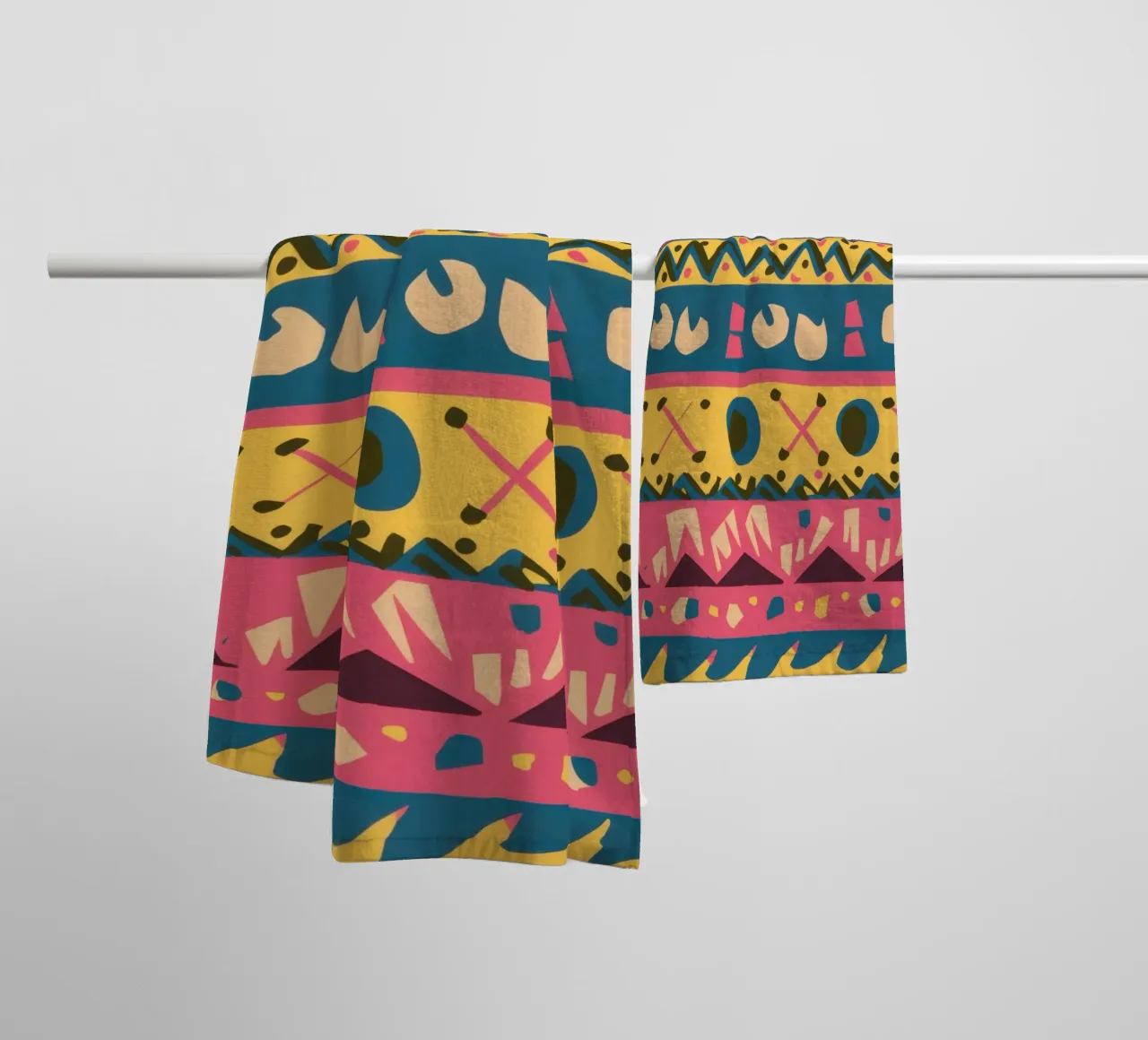 Bohemian Pattern Rhythm towel by Arcane Lines