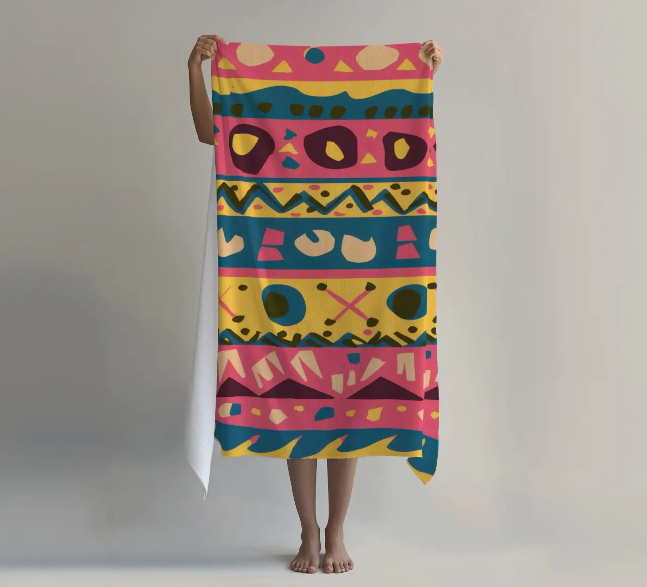 Bohemian Pattern Rhythm beach towel by Arcane Lines