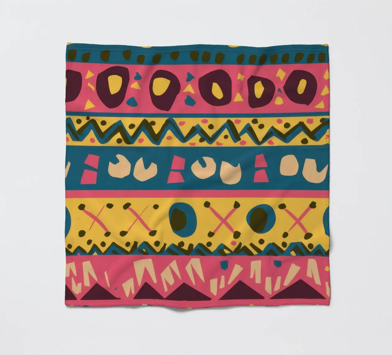 Bohemian Pattern Rhythm fleece blanket by Arcane Lines