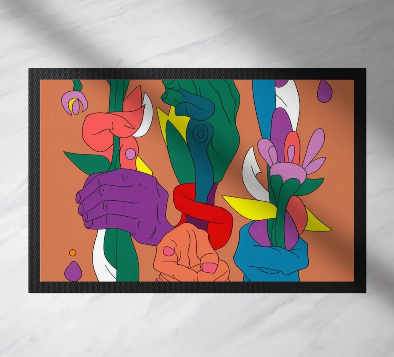 Grillige vorm jubileum deurmat van Arcane Lines