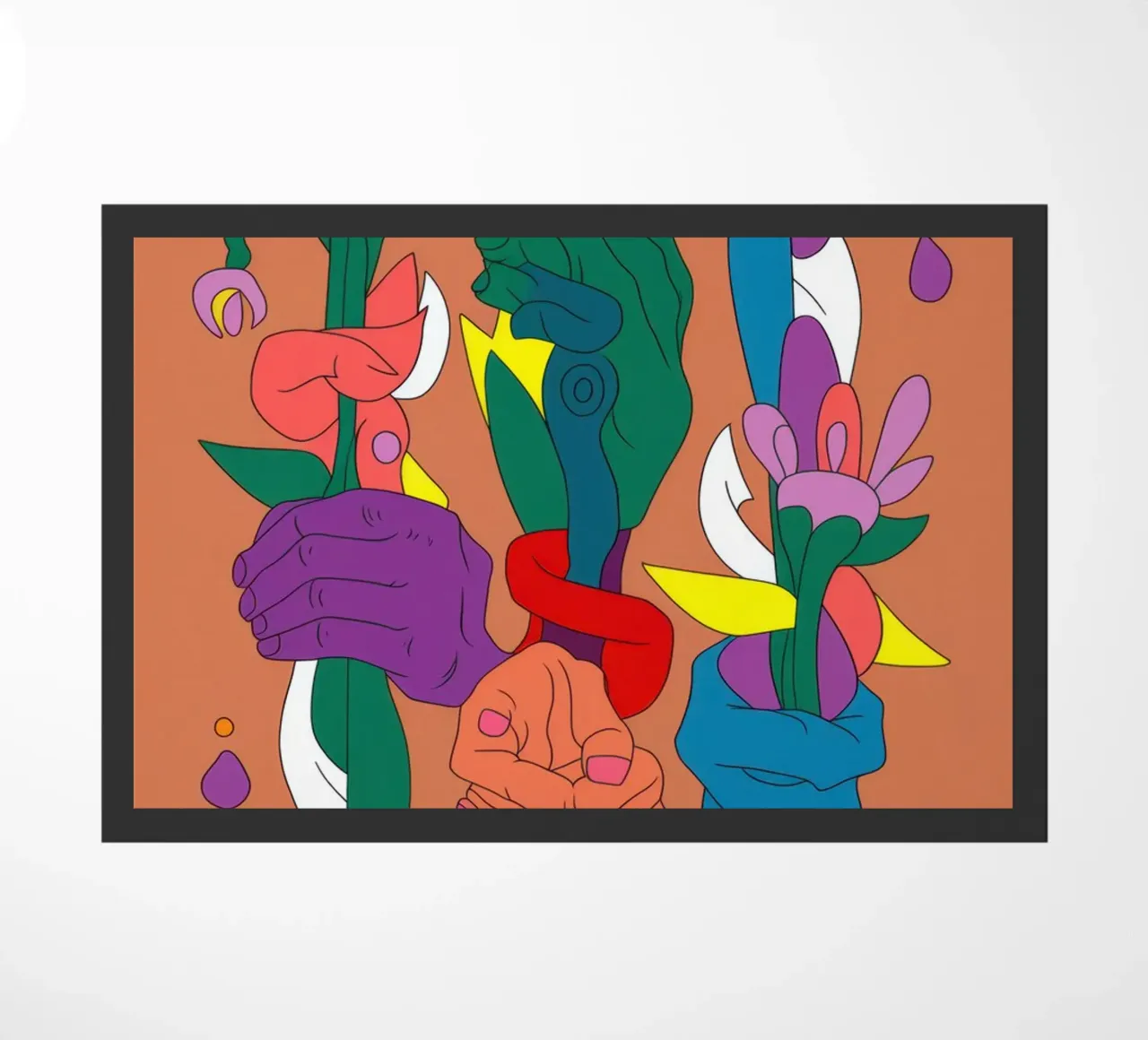 Grillige vorm jubileum deurmat van Arcane Lines