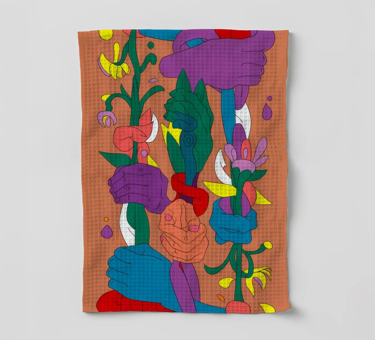 Whimsical Shape Jubilee tea towel by Arcane Lines