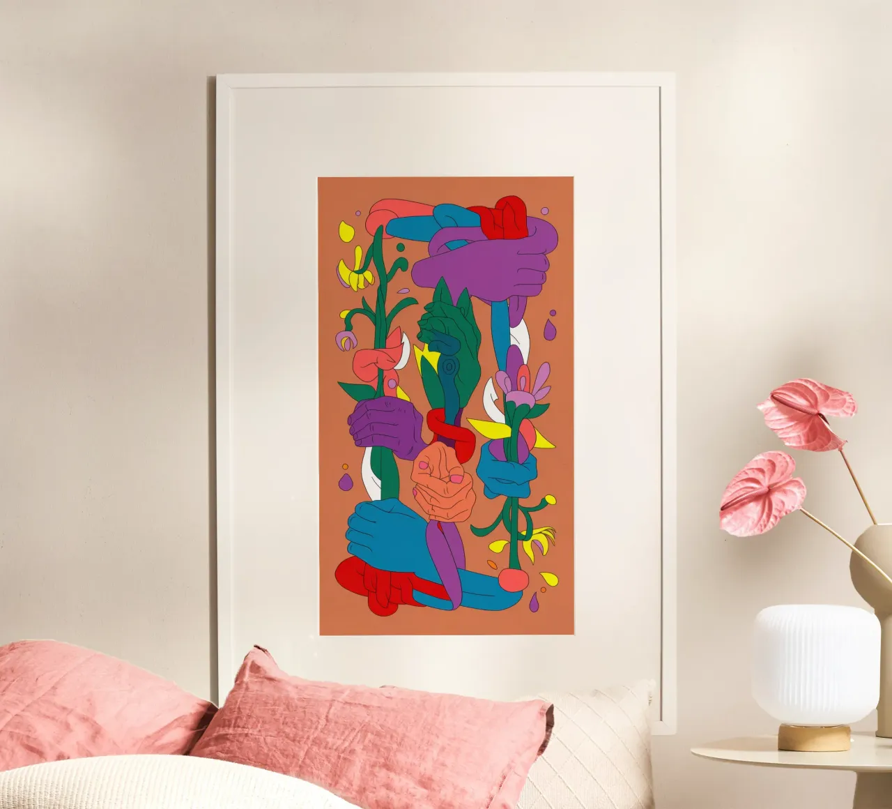 Giubileo a forma di capriccio poster con telaio in alluminio da Arcane Lines