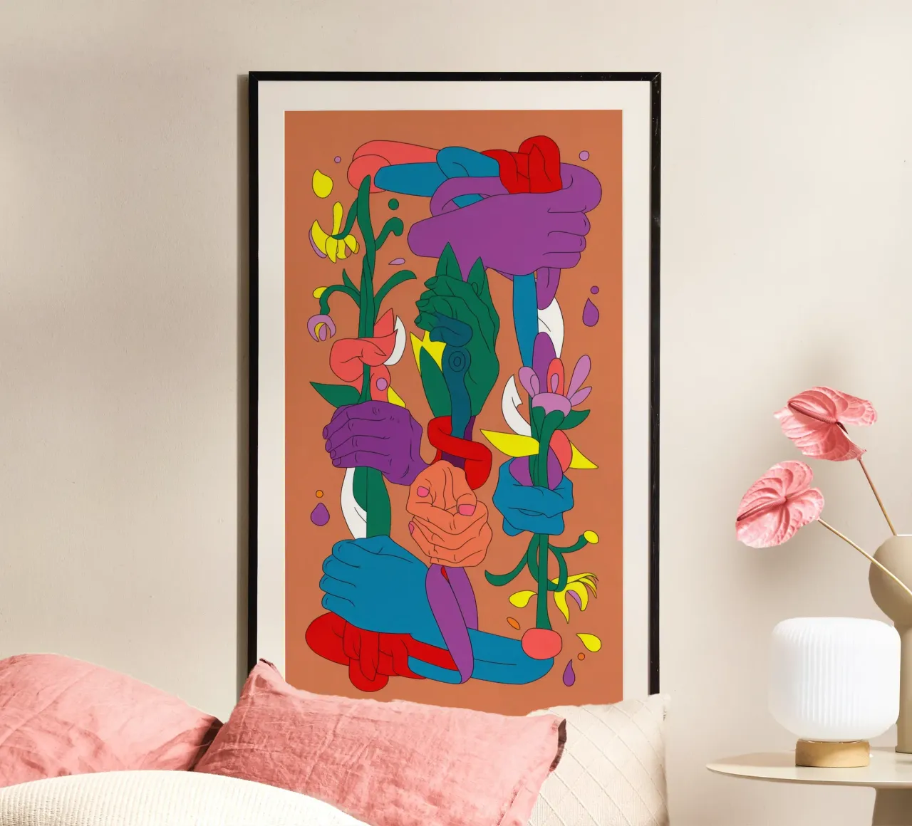 Giubileo a forma di capriccio poster con telaio in alluminio da Arcane Lines