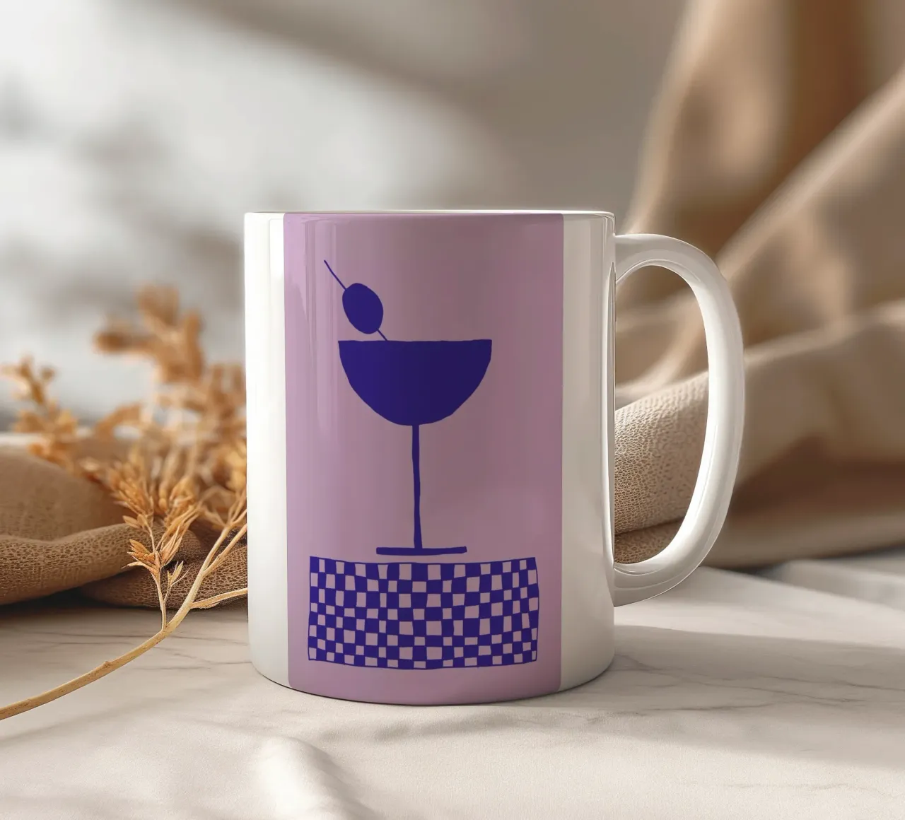 Martini in Purple tazza in ceramica da Pure