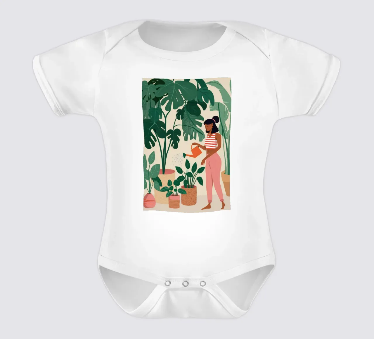 Curare una pianta body neonato maniche corte da Marigold Tiga