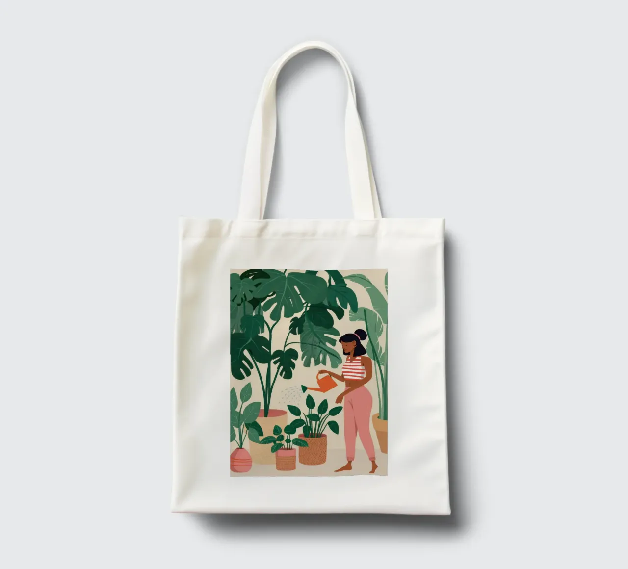 Curare una pianta borsa in juta da Marigold Tiga