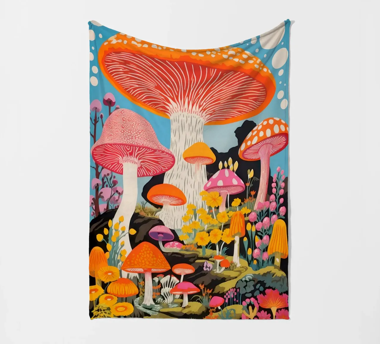 Foresta psichedelica coperta in pile da Studio Mooodz