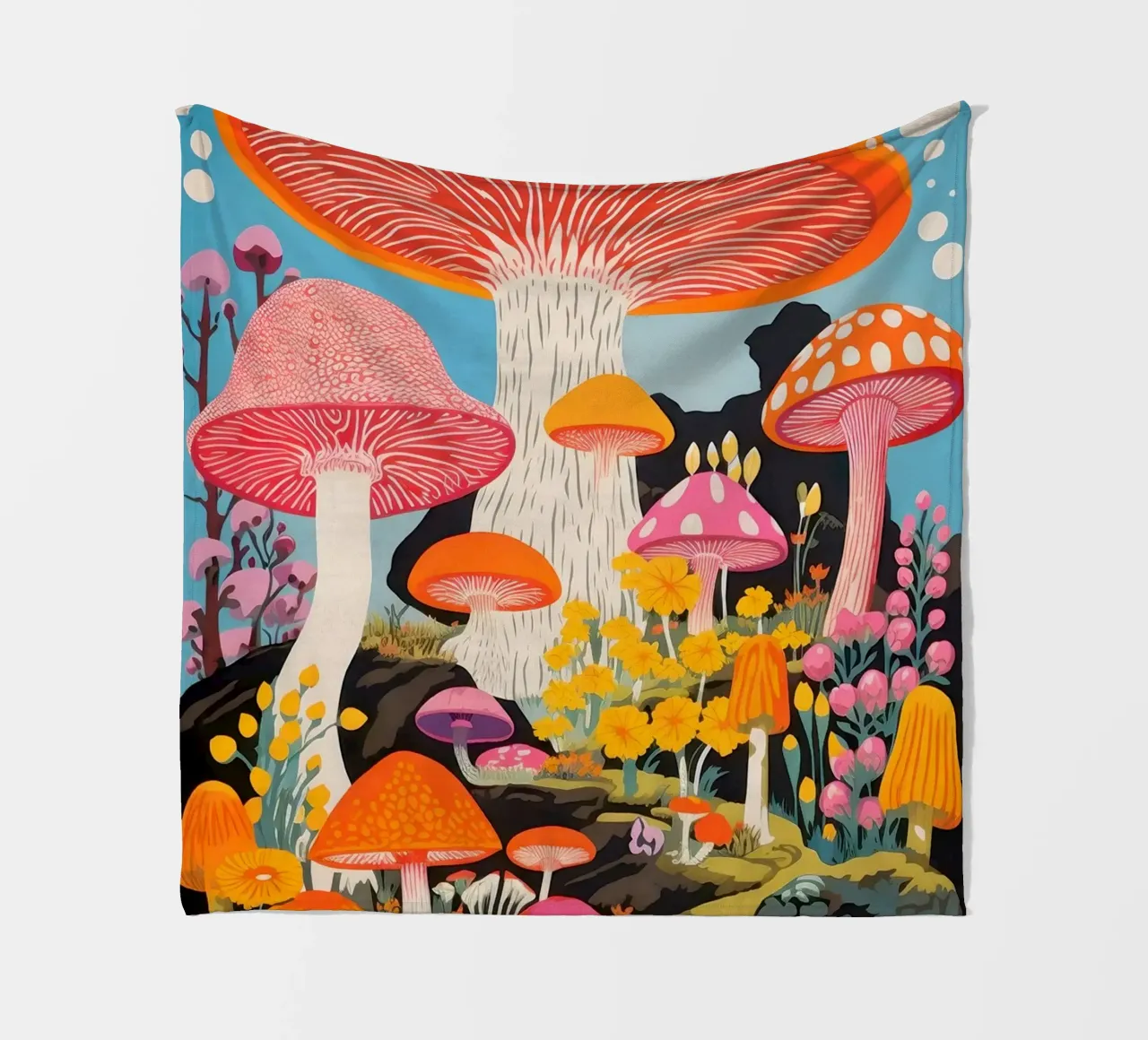 Foresta psichedelica coperta in pile da Studio Mooodz