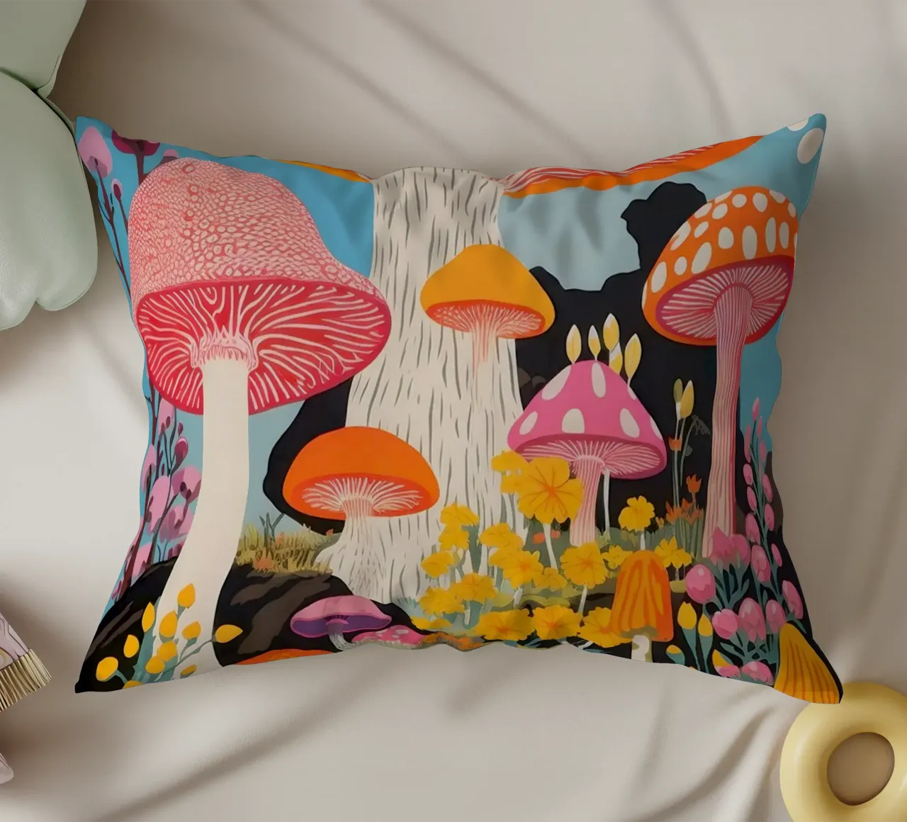 Foresta psichedelica cuscino da Studio Mooodz