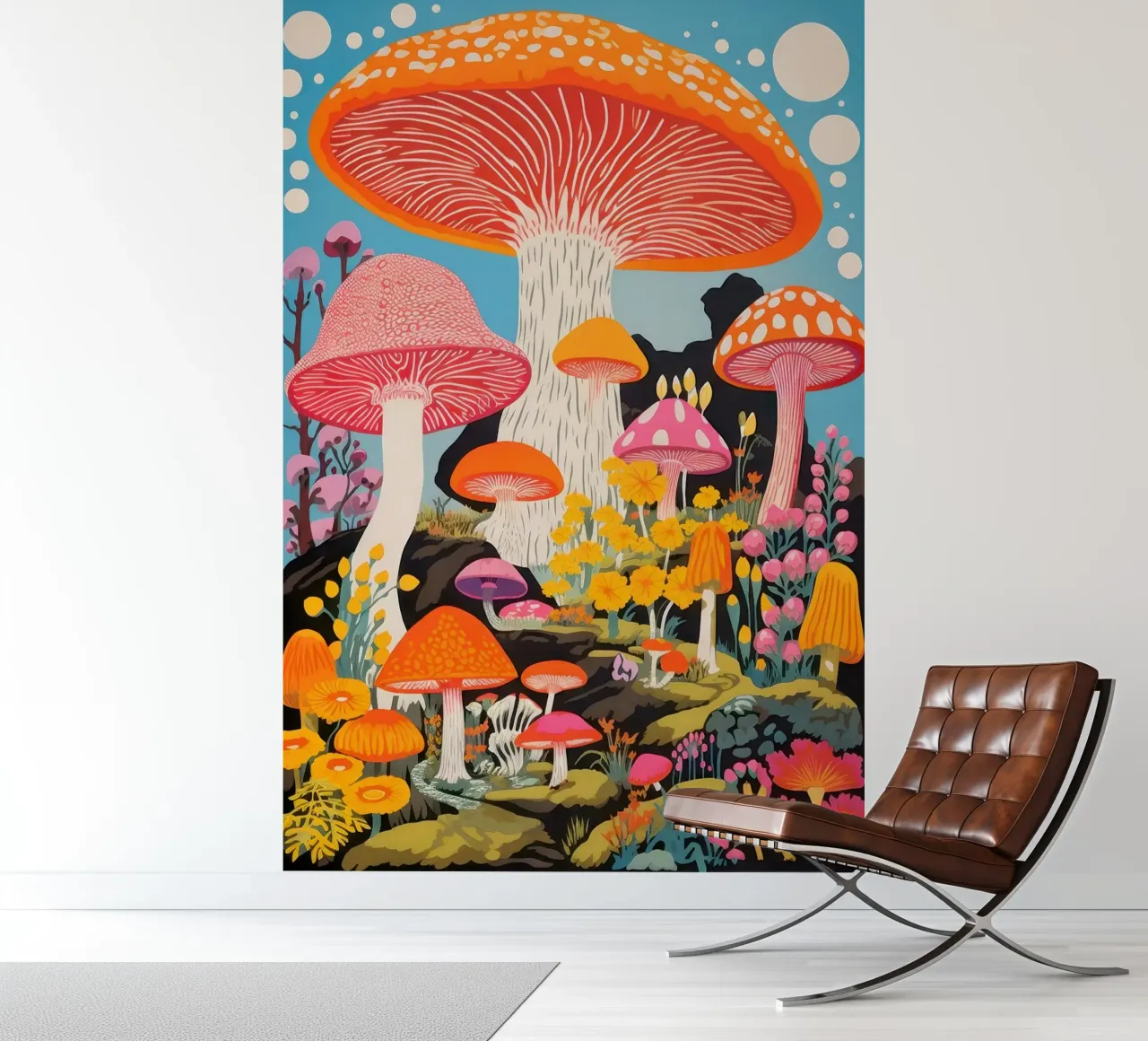 Psychedelischer Wald Fototapete von Studio Mooodz