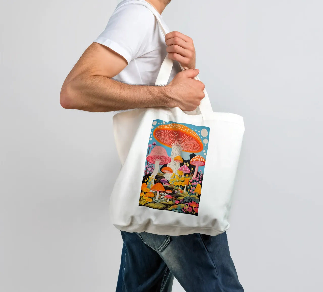 Psychedelic Forest tote bag by Studio Mooodz