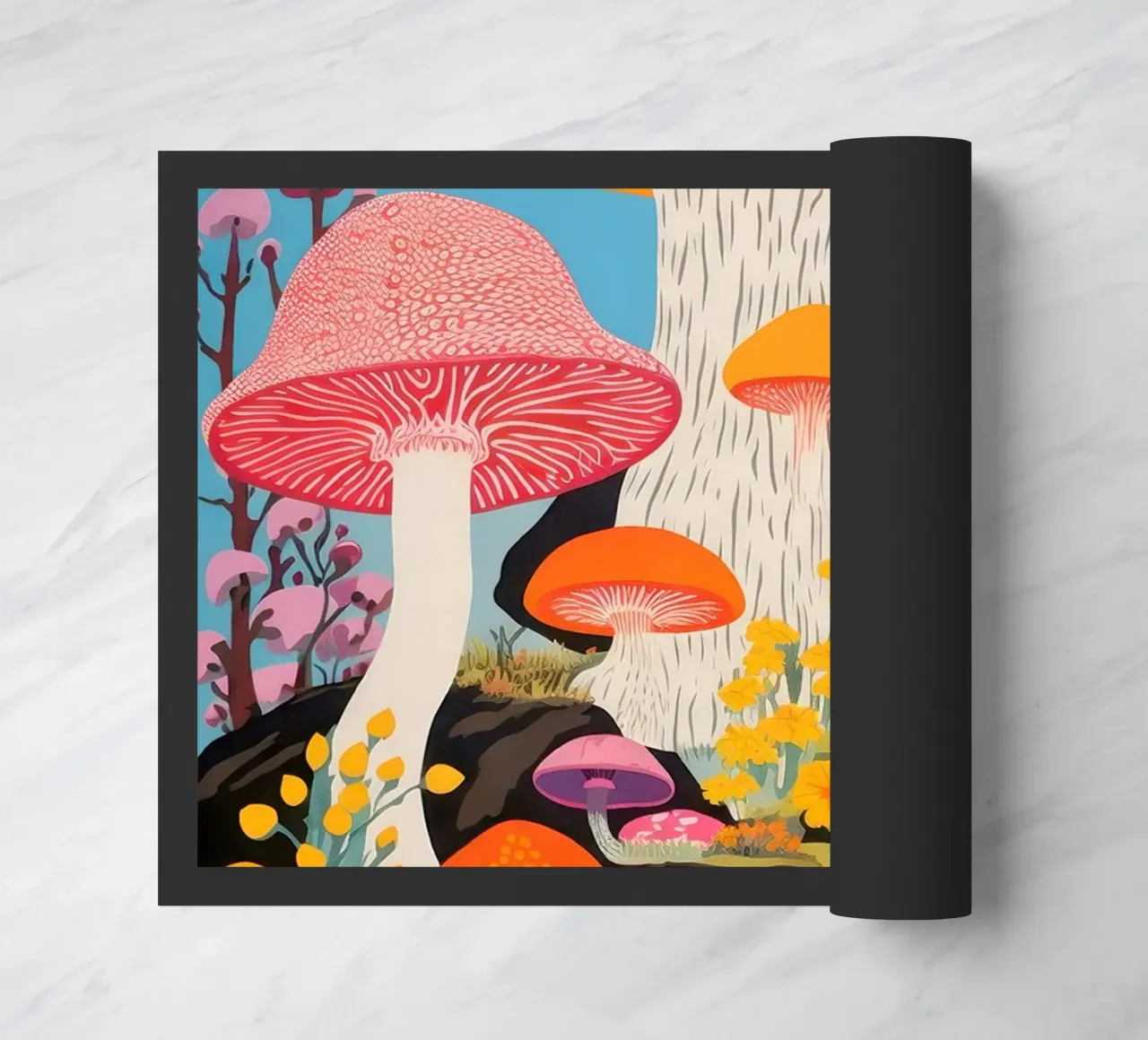 Psychedelic Forest doormat by Studio Mooodz