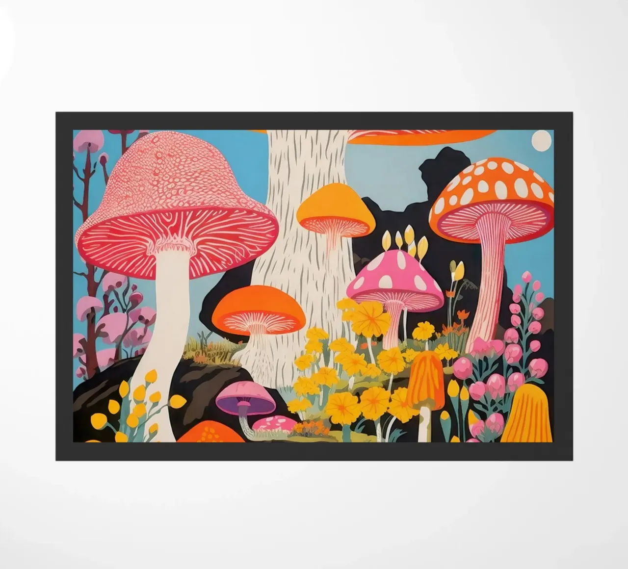 Psychedelic Forest doormat by Studio Mooodz